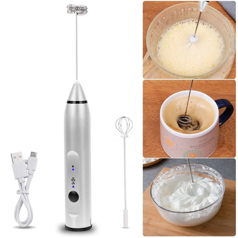 Batedor Misturador Mixer Elétrico para Bebidas, Leite Clara de Ovos 2 EM 1