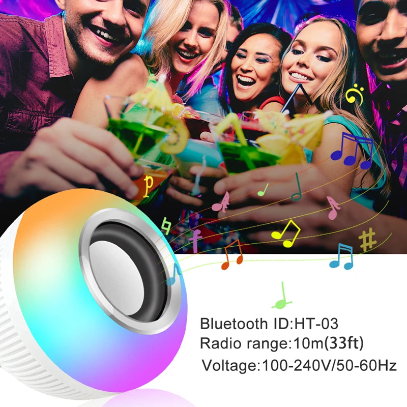 Lâmpada Bluetooth Led Caixa De Som