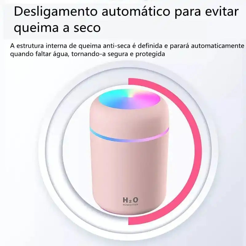 Umidificador de Ar Difusor 300ml Aroma Terapia