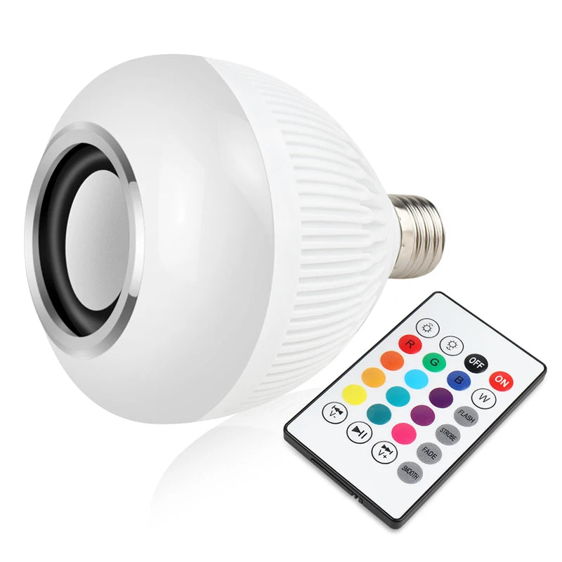 Lâmpada Bluetooth Led Caixa De Som