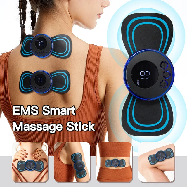 Mini Massageador EMS Estimulador Elétrico Para Alívio Da Dor Muscular .